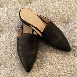 Cole Haan black leather mules, size 8